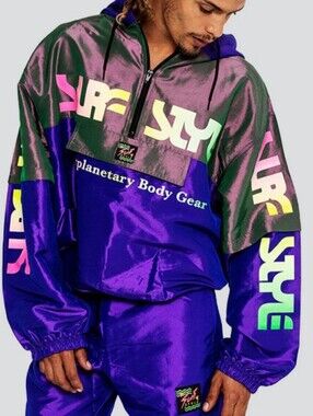 Surf Style Interplanetary Body Gear Quarter Zip Wind Breaker Sz M